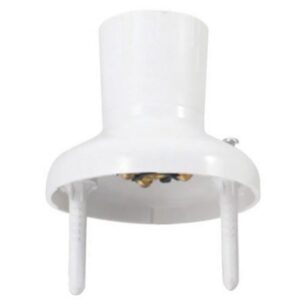 TradeSave Batten Lamp Holder, White with Fastening Plugs & Screws - TSBHO/F