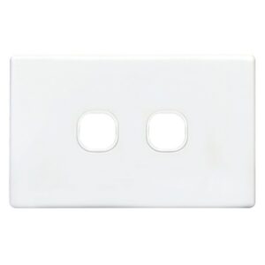 TradeSave Switch Plate Only, No Mechs, 2 Gang with Cover - TSESW2/P