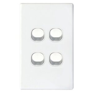 TradeSave Switch, 16A, Two Way, 4 Gang, Vertical - TSESW4/V
