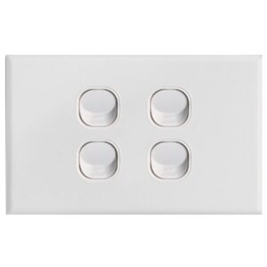 TradeSave Switch Slim, Horizontal, 4 Gang, 16A, Two Way - TSESW4S