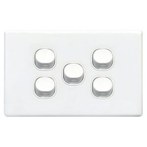 TradeSave Switch Horizontal, 16A, Two Way, 5 Gang - TSESW5