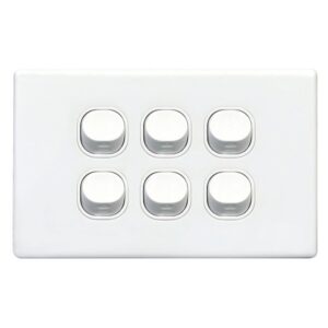 TradeSave Switch Horizontal, 16A, Two Way, 6 Gang - TSESW6