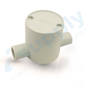 10 x 25mm 2 Way Shallow Junction Box Round Conduit