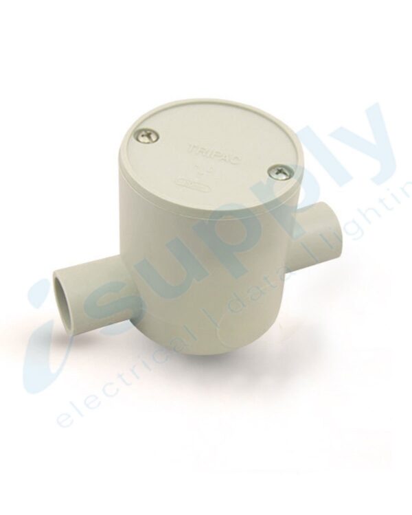 10 x 25mm 2 Way Shallow Junction Box Round Conduit