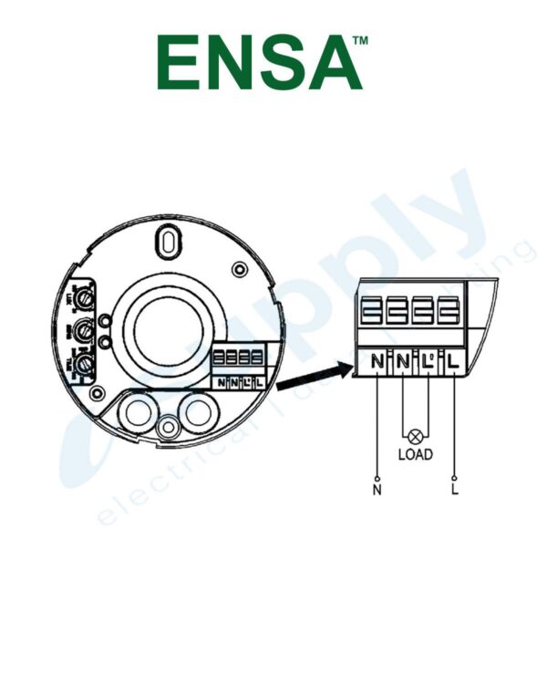 ENSA Ceiling Mount Microwave Sensor Motion Activated Switch ENSA-MS2
