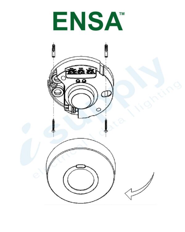 ENSA Ceiling Mount Microwave Sensor Motion Activated Switch ENSA-MS2