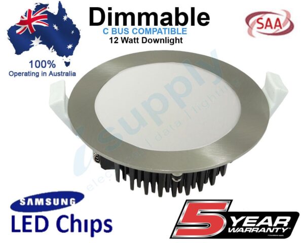 NLS 12WATT SAMSUNG LED DOWN LIGHT KIT DIMMABLE WARM 3000K