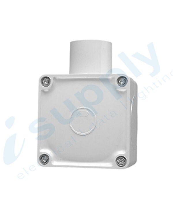 10 x SQUARE JUNCTION BOXES - 40mm 1 Way Entry PVC