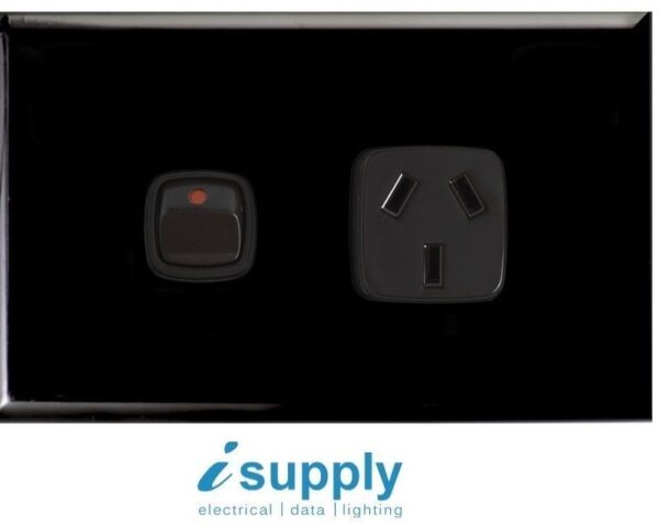 TRANSCO Single Power Point Double Pole 240 Volt 10 Amp BLACK - Image 3