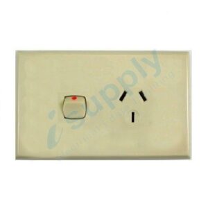 TRANSCO Single Power Point Double Pole 240 Volt 10 Amp  Beige