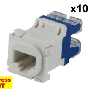 10 x CLIPSAL COMPATIBLE CAT6 RJ45 Data Inserts Jacks Mech  EXPRESS POST