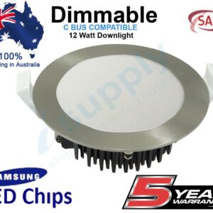 12WATT SAMSUNG LED DOWN LIGHT KIT DIMMABLE COOL 6000K