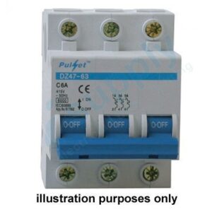 32A Circuit Breaker 3 Pole 6kA MCB