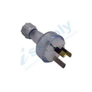 10A 3 Pin MALE Extension Lead Plug Transparent 250V Volt 10 Amp