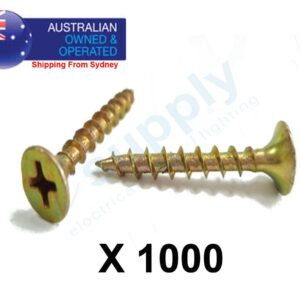 6-18x 20 Drywall Screw Fine Zinc Yellow 1000 Phillips Bugle Head Gyprock 6 Gauge