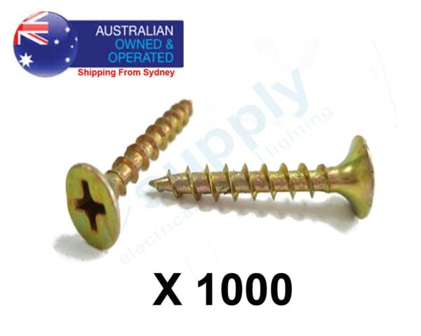 6-18x 41 Drywall Screw Fine Zinc Yellow 1000 Phillips Bugle Head Gyprock 6 Gauge