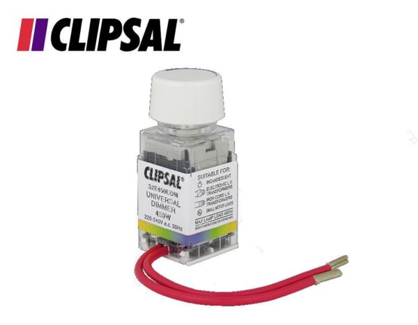 Clipsal Light Dimmer, Universal, 450VA, Series 30, Series 32E450UDM