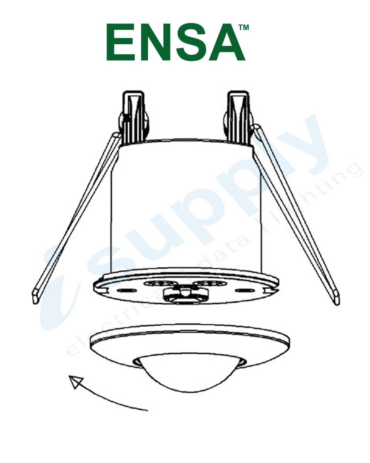 ENSA Recessed Ceiling Mount PIR Sensor Motion Activated Switch ENSA-PS3 