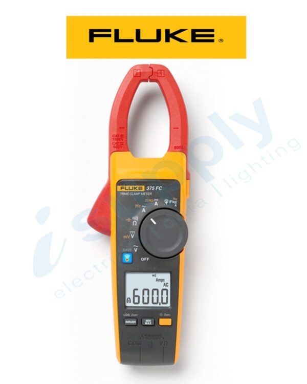 Fluke CLAMP METER 600A AC/DC 600V TRMS INRUSH OHMS HZ B/LITE FLU375FC