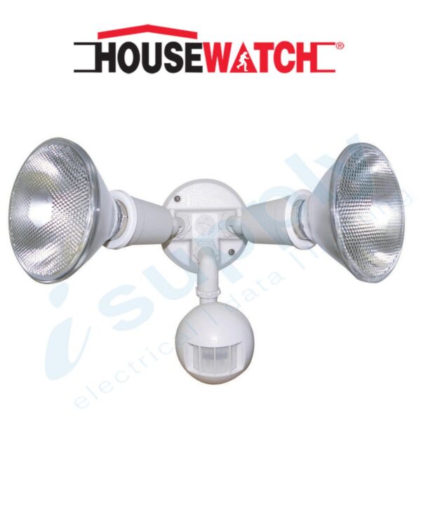 HOUSEWATCH SENSOR TWIN SPOT OS-1-TS & PAR38 ENERGY SAVING LAMP WHITE 55-005