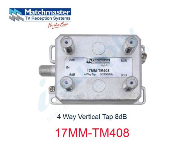 MATCHMASTER 4 Way Vertical Tap 8dB 17MM-TM408