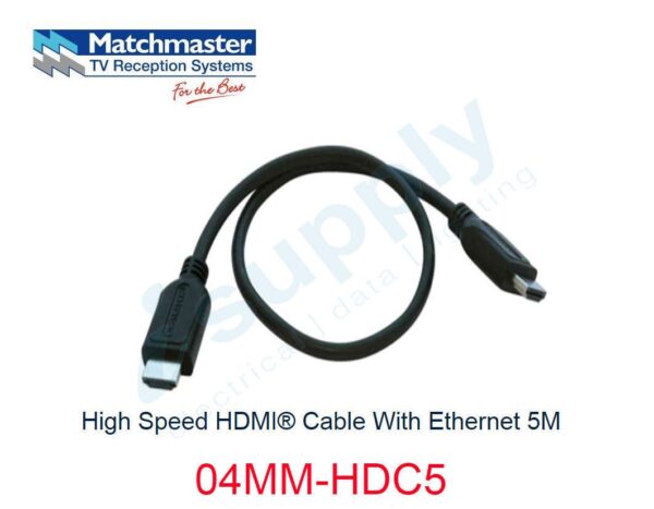 MATCHMASTER High Speed HDMI® Cable With Ethernet 5M 04MM-HDC5