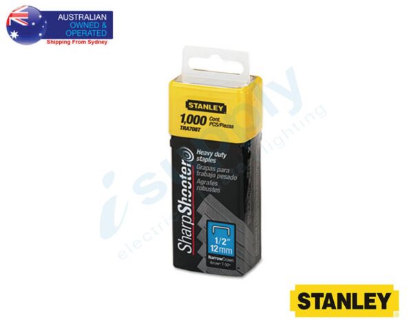 Stanley Heavy Duty Staples 1,000 pc 12mm TRA708T