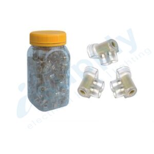 100 x CLEAR DOUBLE CABLE CONNECTORS