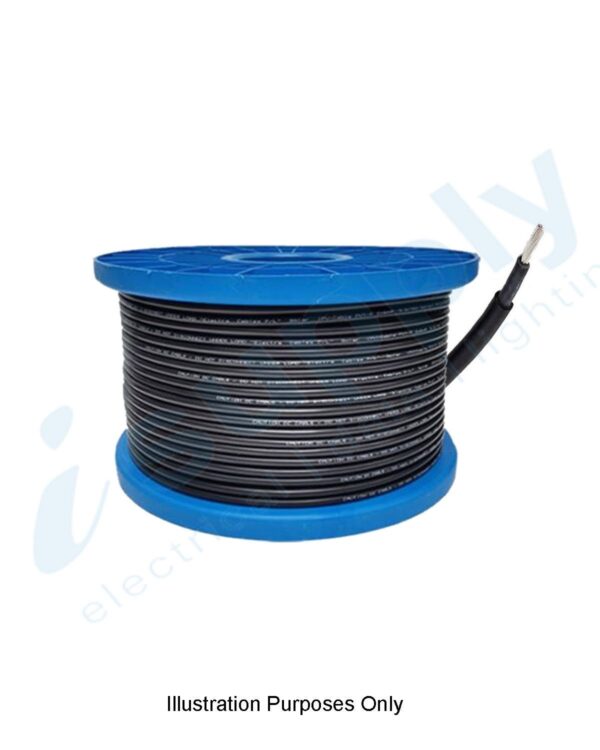 6mm² Single Core Solar Power Cable DC 30A PV Photovoltaic SHEATHED 100mtr