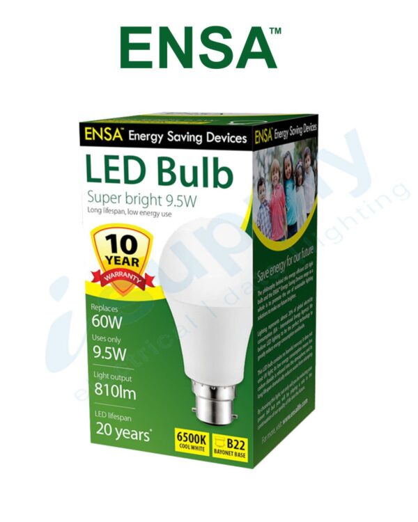 ENSA 6.5W LED Light Bulb Screw (6500K) LEDBL6WB2265K - Image 3