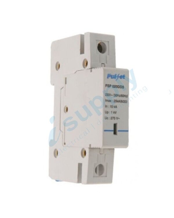PULSET 1 Pole Surge Protector Removable Din Rail Mounted 40KA,voltage up 380V.