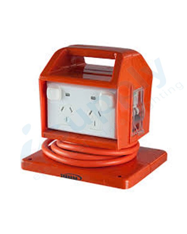 10 amp Portable Power Outlet Power Point Socket RCBO Protected Orange - Image 3
