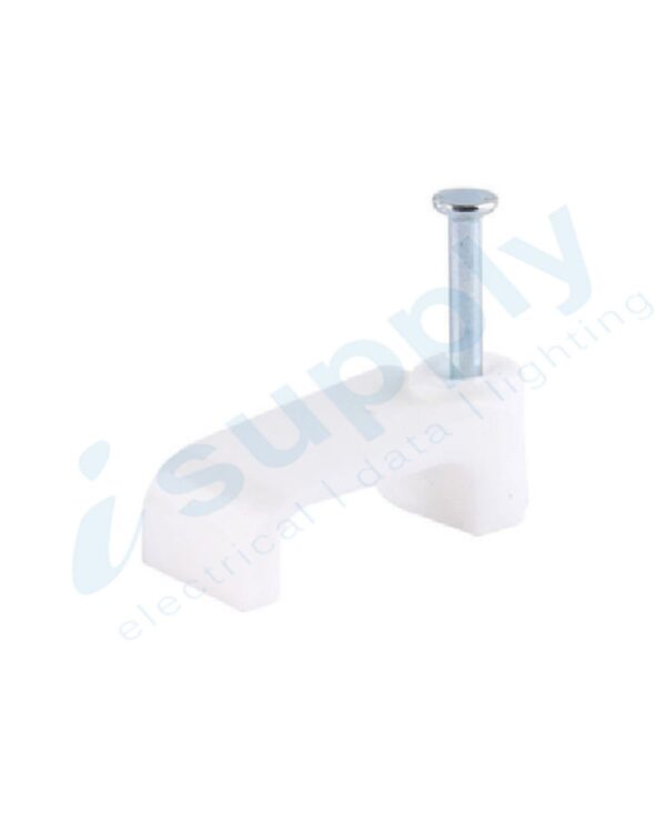 100 Pack Cable Clips with Nail 13mm Flat WHITE – Good For 2.5mm Twin And Erath - Image 3