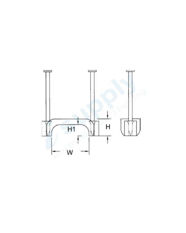 100 Pack Cable Clips with Nail 13mm Flat WHITE – Good For 2.5mm Twin And Erath - Image 4