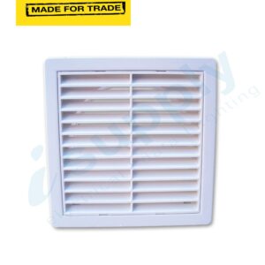 FANTECHTRADE 125mm External Plastic Fixed Louvre c/w flywire FANPFL125PK