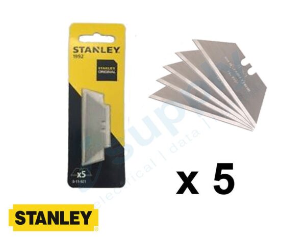 5 x Stanley Knife Utility Blade Pack 5 0-11-921