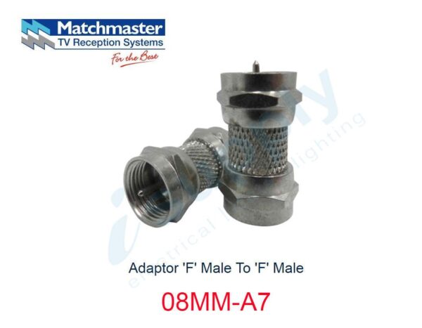MATCHMASTER 1 x Adaptor âFâ Male To âFâ Male 08MM-A7