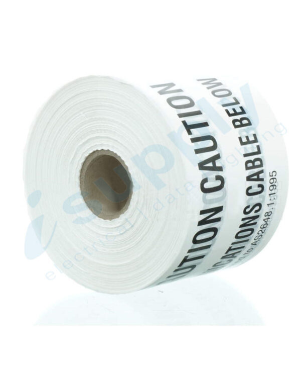 Communication Underground Warning Tape - WHITE 500 metres - Image 3