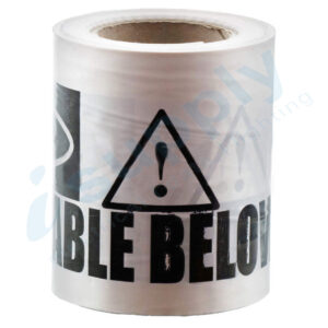 Communication Underground Warning Tape - WHITE  500 metres