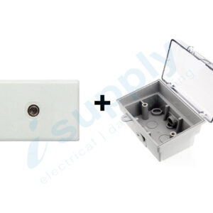 DEXTON TV Antenna Outlet Socket + Weatherproof Box Lock Clear Lid