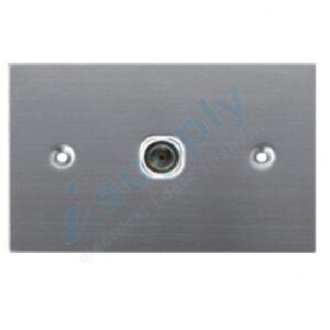 DEXTON TV COAX FLAT STAINLESS STEEL SINGLE SOCKET 1 SLIM THIN SINGLE TVC AERIAL