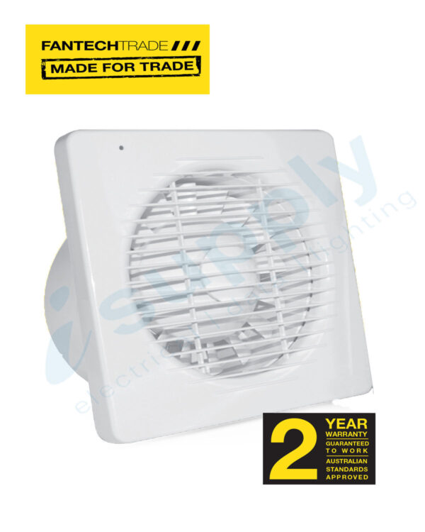 FANTECH Wall fan 100mm 1phase c/w shutter DOM-100C - Image 2