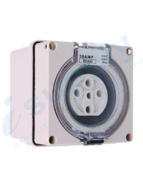 PULSET Single Phase 5 Round Pin Socket 32 Amp IP/SC532