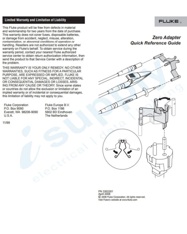 Fluke ZERO ADAPTER FOR TEST LEAD COMPENSATION FLUZEROADAPTER - Image 4