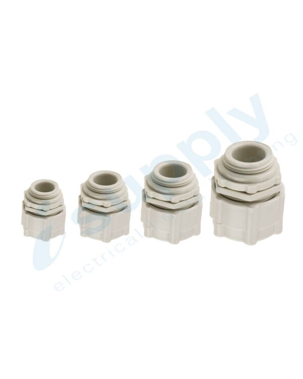 10 x ELECTRICAL CABLE CONDUIT CORRUGATED GLAND AND LOCK RING 40mm - Image 3