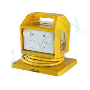15 amp Portable Power Outlet Power Point Socket RCBO Protected Yellow
