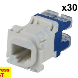 30 x CLIPSAL COMPATIBLE CAT6 RJ45 Data Inserts Jacks Mech  EXPRESS POST