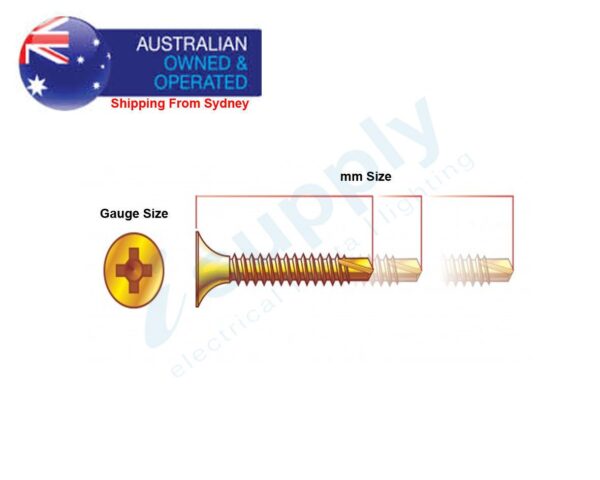 6-18x 25 Drywall Screw Fine Zinc Yellow 1000 Phillips Bugle Head Gyprock 6 Gauge - Image 3