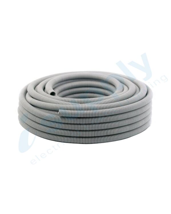 Corrugated Conduit 20mm x 25mtr Roll Grey Medium Duty - Image 6