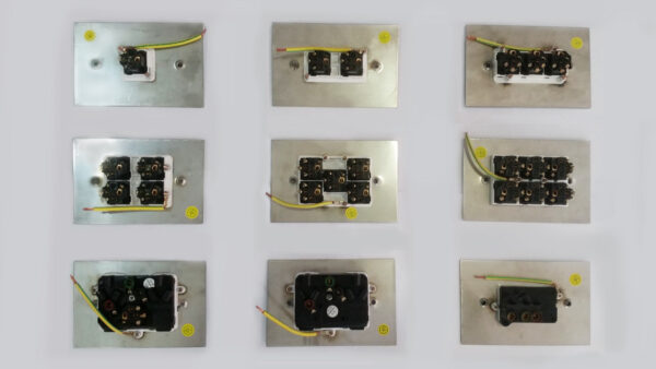 DEXTON FLAT STAINLESS STEEL 3 Gang Wall Switch - LIGHT FAN HEAT - Image 3